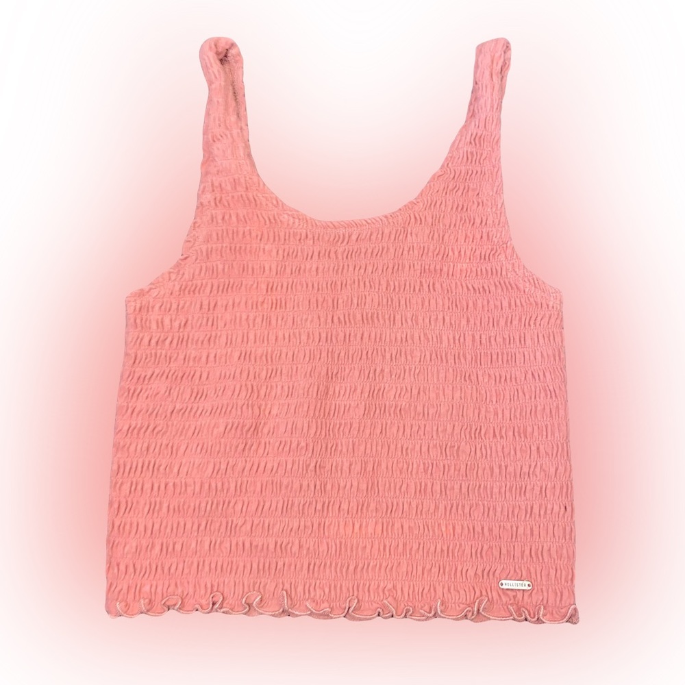 HOLLISTER MAUVE RUCHED CROPPED TANK TOP // SIZE SMALL💗